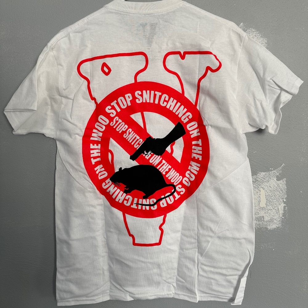 Pop Smoke x Vlone Stop Snitching T-Shirt